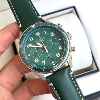 TAG Heuer Watch Bands Replacement Japan VK Quartz Movement  Green  Belt Style 43mm Watch